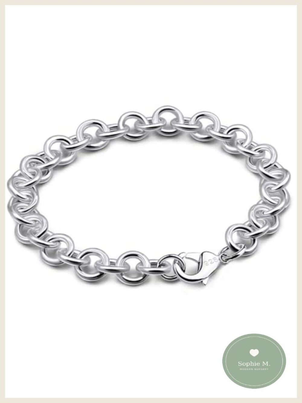 925 Sterling Silver Cable Link Bracelet Lobster Clasp Layering Jewelry Gift